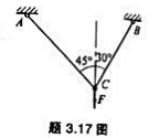 图示结构中BC和AC都是圆故面直杆，直径均为d=20mm.材料都是Q235削、其许用应力[σ]=15