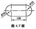 在厚度δ=5mm的钢板上，冲出一个形状如图所示的孔，钢板剪断时的剪切极限应力[τ]=300MPa.求