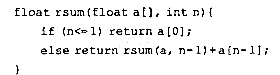 试计算以下程序所有语句的总执行次数。（1)非递归的求和程序。（2)递归的求和程序。试计算以下程序所有
