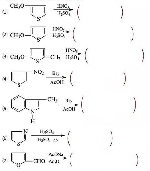 写出下列反应的主要产物。