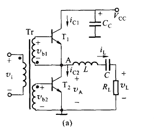 试证图NP2-4（a)所示丁类谐振功率放大器的输出功率集电极效率已知Vcc=18V,VCE（sat)