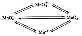用化学反应方程式表示下图中与Mn相关物质的相互转化。