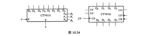 设计一个序列信号发生电路,使之在一系列CP信号作用下能周期性地输出“10110111”的序列信号.要