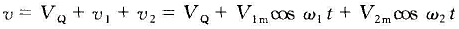 一非线性器件的伏安特性为式中，若V2m很小，满足线性时变条件，则在VQ=-V1m/2、 0、V一非线