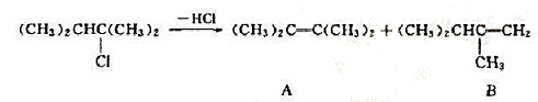 2，3-二甲基-2-氯丁烷消除反应时，得到A和B二种产物。用IR谱区别这两种产物。请帮忙给出正确答案