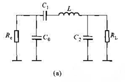 一谐振功率放大器，已知工作频率f=300MHz，负载RL=50Ω，晶体管输出容抗XCO=-25Ω，其