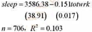 在习题3.4中，我们估计了方程其中的标准误是我们现在才同估计值一并给出的。（i)相对于一个双侧对在习