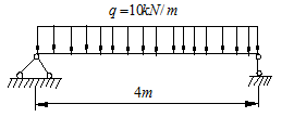 梁的受力情况如下图，材料的[σ]=160MPa。若截面为圆柱形，试设计此圆截面直径。梁的受力情况如下