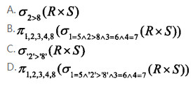 给定关系模式R（A,B,C,D）和关系S（A,C,D,E），对其进行自然连接运算，后的属性列为（）个