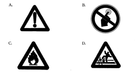以下为注意安全的标志是（)。以下为注意安全的标志是()。
