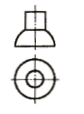 如图所示，当球心与圆柱的轴线重合时，球与圆柱的相贯线在空间形状　　为()　　A.圆曲线　　B.抛物线