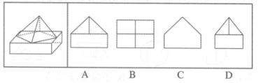 选项中哪项不是左边给定图形的三视图（）A.B.C.D.选项中哪项不是左边给定图形的三视图（）请帮忙给