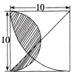 下边图形阴影部分的面积是多少？（单位：米）A.12．5π平方米B.25平方米C.（50－12．5π）