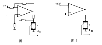 以下是两种霍尔元件的驱动电路，请指出哪个是恒流源驱动电路？哪个是恒压源驱动电路？并简述这两种驱动电路