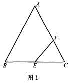 如图1所示，AB=AC=5，BC=6，E是BC的中点，EF⊥AC，则EF=（)． A．1．2B．2C