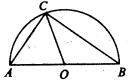 如图所示，AB是半圆的直径，BC是弦，若｜AB｜=6，∠BCO=，则弧AC的长度为（)． A．B．π
