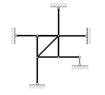 图示体系的几何组成为（）A.常变体系B.瞬变体系C.无多余约束的几何不变体系D.有多余约束的几何不图