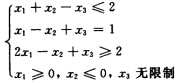 写出如下线性规划问题的对偶问题，并利用弱对偶性说明z的最大值不大于1。 max z＝x1＋2x2＋x
