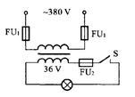机床照明电路如下图所示，接法正确的是（)。A.B.C. D.机床照明电路如下图所示，接法正确的是()