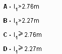 根据《砌体结构设计规范》（GB50003－2001）抗倾要求，挑梁埋入砌体长度I1,应满足下列（）项