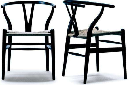 上图是丹麦设计师维格纳设计的一把椅子，从风格上能够看出他受到中国明代家具的影响。（)上图是丹麦设计师