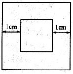 如图，有大小两个正方形，其对应边的距离均为1厘米。如果两个正方形之间部分的面积是20平方厘米，那么，