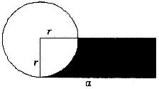 如下图，圆的周长为20cm，圆的面积和长方形的面积正好相等，求图中阴影的周长？()