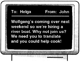 John wants Helga to ______ . A．find a boat for hir