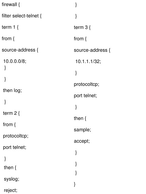A Telnet session is initiated from host 10.1.1.1. 