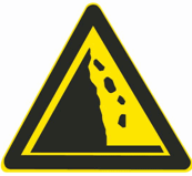 这个标志是何含义？ A. 傍山险路B. 悬崖路段C. 注意落石D. 危险路段这个标志是何含义？ A.
