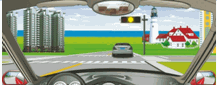 驾驶机动车在路口遇到这种信号灯表示什么意思？ A. 禁止右转B. 路口警示C. 准许直行D. 加速通
