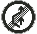 这个标志是何含义？ A. 解除禁止超车B. 准许变道行驶C. 解除禁止变道D. 解除禁止借道这个标志