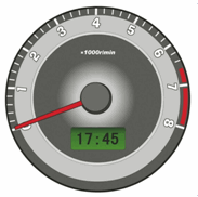 这个仪表是何含义？ A. 发动机转速表B. 行驶速度表C. 区间里程表D. 百公里油耗表这个仪表是何