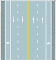 路中心双黄实线是何含义？ A. 禁止跨越对向车行道分界线B. 可跨越对向车道分界线C. 双侧可跨越同