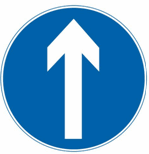 这个标志是何含义？ A. 直行车道B. 只准直行C. 单行路D. 禁止直行这个标志是何含义？ A. 