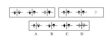 下面四个所给的选项中，哪一个可以由左边给定的图形折成： （）