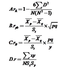 对于具有线性关系的两列正态分布的连续变量，计算它们相关系数最恰当的公式是请帮忙给出正确答案和分析，谢