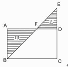 如下图，长方形的长为12厘米，宽为5厘米，阴影部分甲的面积比乙的面积大15平方厘米， 那么，ED的长