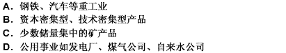 当前的现实生活中没有真正的完全垄断市场，以下接近完全垄断市场类型的行业有（）。请帮忙给出正确答案和分