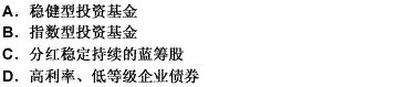 属于稳健成长型投资者一般选择的投资对象是（）。