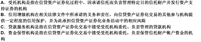 系列对于信贷资产证券化业务的参与者的表述正确的是（）。 此题为多项选择题。请帮忙给出正确答案和分析，