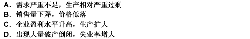 经济周期是一个连续不断的过程，表现为扩张和收缩的交替出现。其中，萧条阶段的明显特征是（）。 此题为多