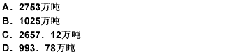 2008年全年的牛羊肉的總產(chǎn)量為（）。 