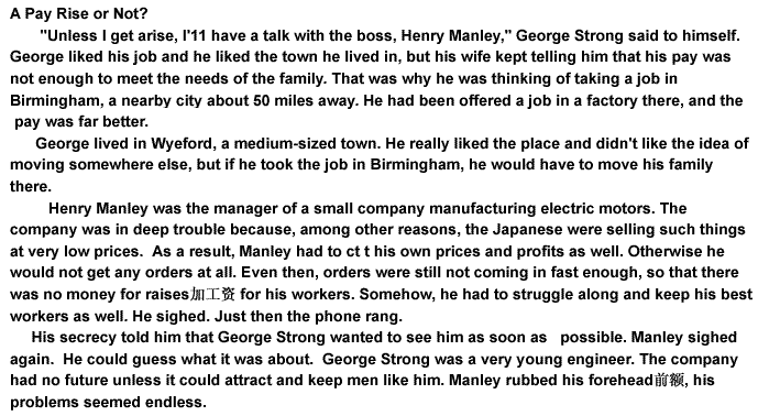 根据材料请回答 16～22 题: 第 16 题 Henry Manley was already d