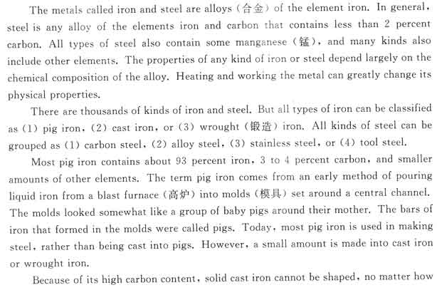 Kinds of Iron and Steel第36题：Kinds of Iron and Stee