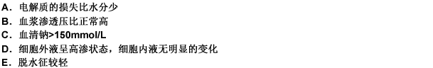 关于高渗性脱水错误的是 （）。