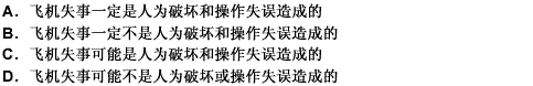 此次飞机失事的原因，或是人为破坏，或是设备故障，或是操作失误。被发现的黑匣子显示，事故原因确定不是设