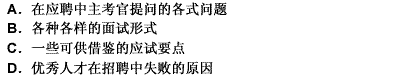 许多优秀人才仅因在招聘面试过程中的小小失误就失去了良好的工作机会。尽管面试形式多种多样，主考官的提问