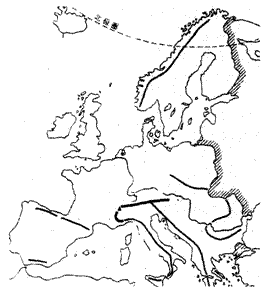 读欧洲西部图，回答 19～20 题。 第 19 题 下列关于欧洲河流的特点与形成原因的分析，不正读欧