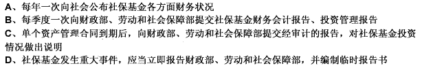 社保基金理事会的信息披露和报告应符合以下要求（）。